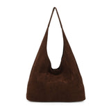 Coffee Soft Suede Slouch Bag Set