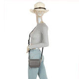 Compact Crossbody Phone Bag with Built-in Wallet: Wine
