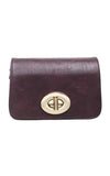 VINTAGE FLAP OVER CROSS BODY BAG: Purple