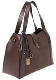 SUEDE SHOULDER BAG: COFFEE