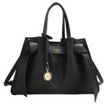 STYLISH BOW CITY TOTE BAG: Black
