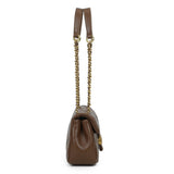 Quilted Chain Black Flap over Bag