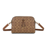 Tan Printed Crossbody Bag