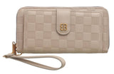 CHIC CHECKERBOARD WALLET: KHAKI