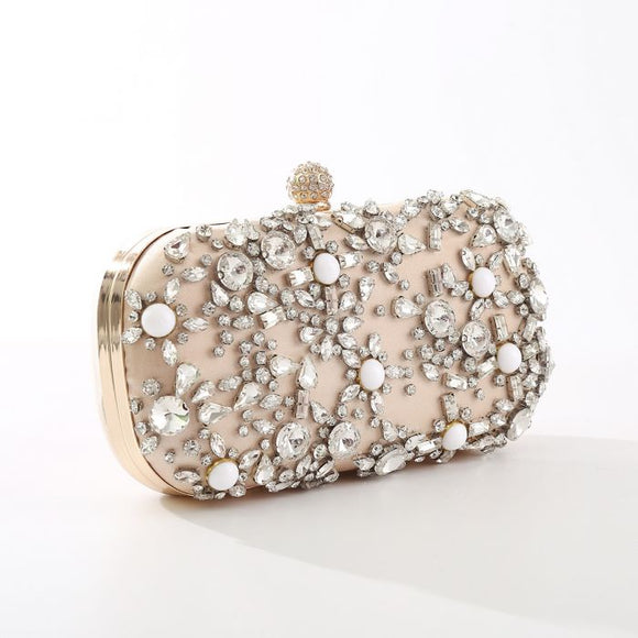 Crystal Champagne Clutch Bag