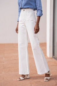 White Wide Leg Jean