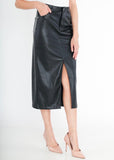 PU Leather Black Skirt