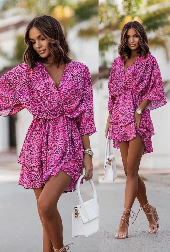 Pink Kimono Style Dress