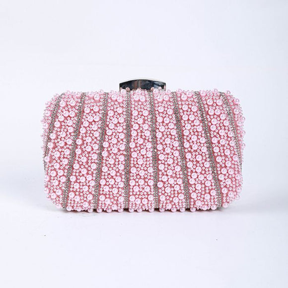 Pink Pearl Clutch Bag