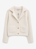 GOAGOA Soft White Fluffy Cardigan