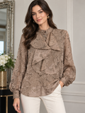 FLYGIRL Jacquard Blouse