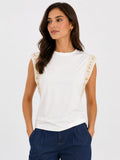 GOAGOA EMBELLISHED WHITE TSHIRT