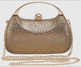 Gold gala pebble clutch bag