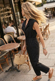 Black Denim Jumpsuit