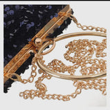 Black moonlit glam clutch bag