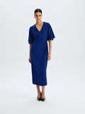 Kameya Blue Backless Tie Detail Dress