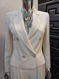 FLYGIRL ivory button detail blazer