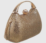Gold gala pebble clutch bag
