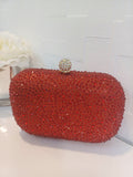 RED EMBELLISHED CLUTCH BAG