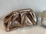 Mia Rose Gold clutch bag