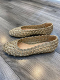 Summer Gold Woven Pumps