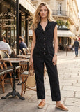 Black Denim Jumpsuit