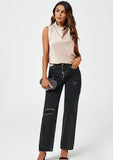 Light Brown/Champagne Satin Cowl Neck Top