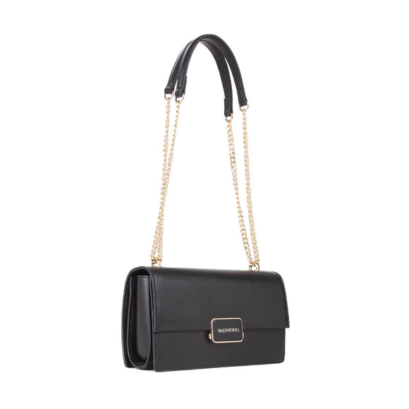 Valentino Alpheus Nero Front Flap Shoulder Bag