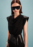 Kameya Black Structured Dress