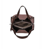 Brown Textured Tote Bag