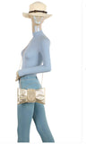 Gold Crystal evening bag with attachable chain