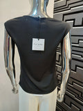 FLYGIRL black gold detail top