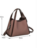 Brown Textured Tote Bag