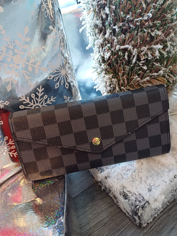 Black Check Purse