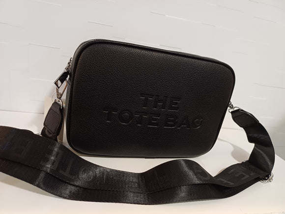 Black Tote Crossbody Bag
