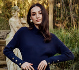 FLYGIRL Navy Soft knit Rollneck Jumper