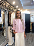 FLYGIRL pink stripe shirt