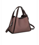 Brown Textured Tote Bag