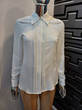 FLYGIRL white pleat blouse