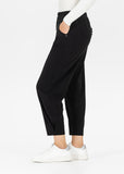 Rachael slouch cuff bottom black Trousers