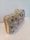 MULTICOLOUR GEMSTONE CLUTCH