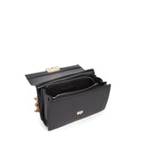 Valentino Alpheus Nero Front Flap Shoulder Bag