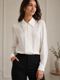 FLYGIRL white pleat blouse
