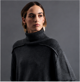 GOAGOA Grey Knit Turtleneck Jumper