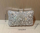 SILVER EMBELLISHED CLUTCH BAG