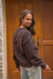 Brown Diamanté Knit