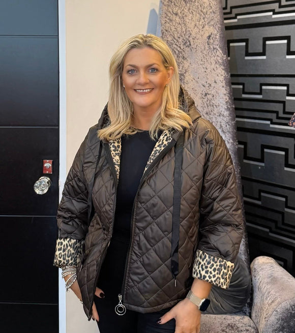 Leopard print quilted Jacket