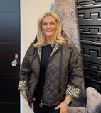 Leopard print quilted Jacket