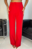 Jo Pleat Detail Tailored Trouser Red