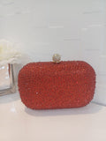 RED EMBELLISHED CLUTCH BAG